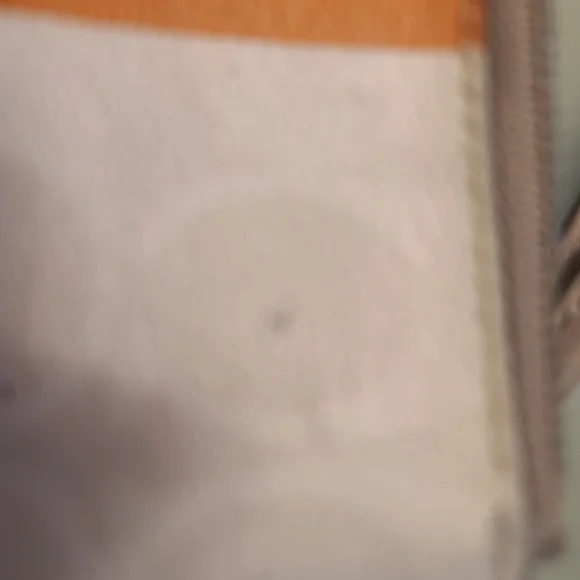 COACH Zip Wristlet in White with Orange & Yellow Stripes - Picture 4 of 4